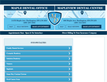 Tablet Screenshot of mapledentaloffice.com